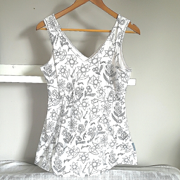 Message Factory Tops - Message Factory Printed Tank Top Size Medium Organic Cotton
